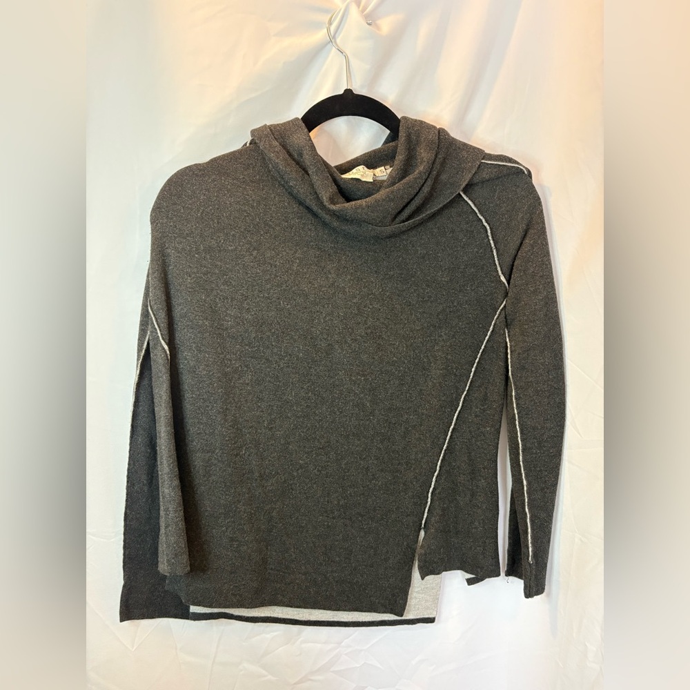 Ost Charcoal Cowl Neck Sweater